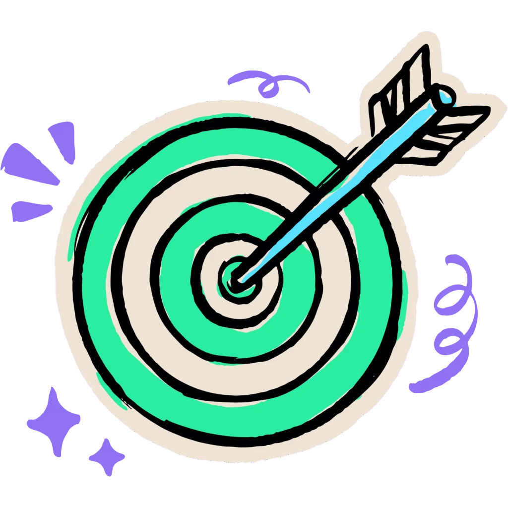 سهم يصيب مركز الهدف، يرمز لتحقيق النجاح في التسويق مع تسويق تشامب